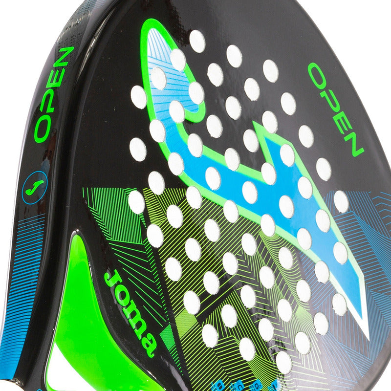 Paleta De Padel Joma Open Fibra De Vidrio Pala Paddle Color Negro/turquesa