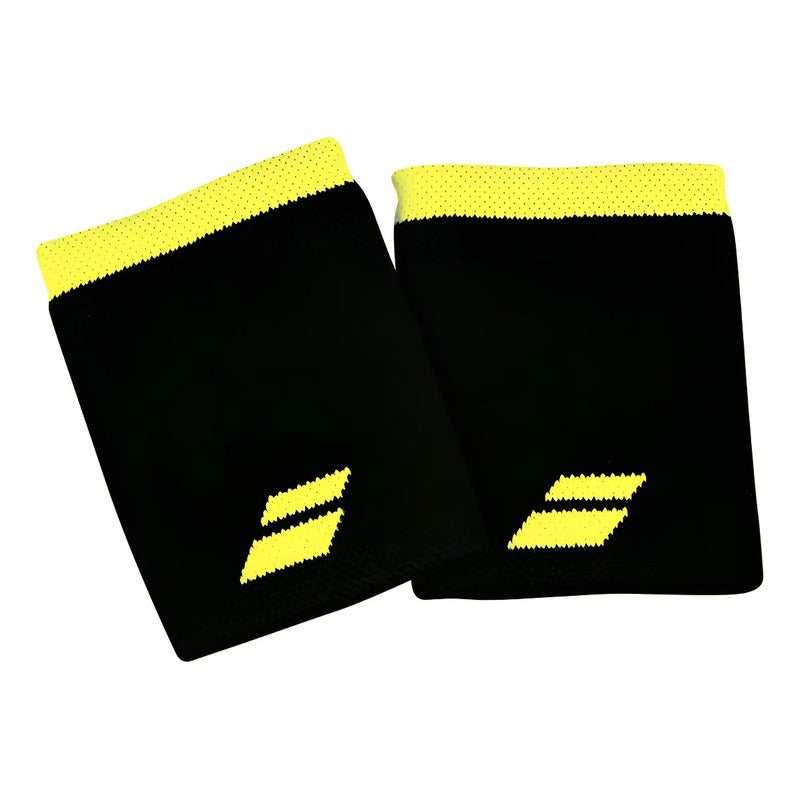 Muñequera Babolat Logo Jumbo Negra-amarilla