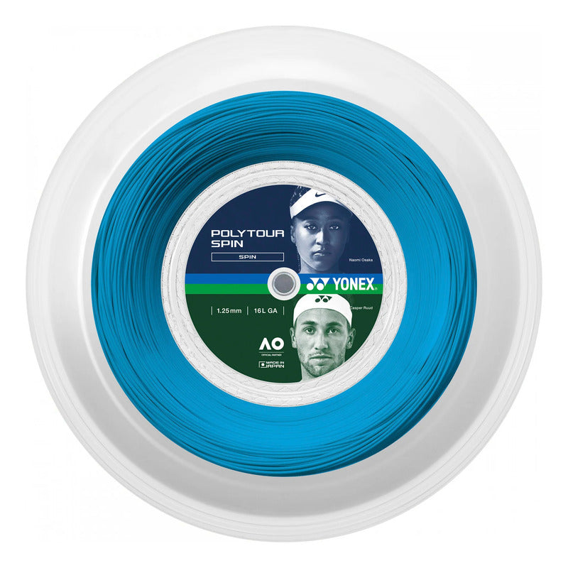 Cuerda De Raqueta Yonex Polytour Spin 1.25 Mm 200m