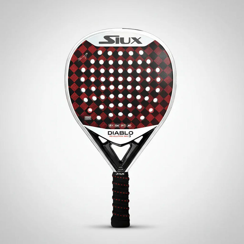 Pala De Pádel Siux Diablo Revolution Sanyo Pro 3 Color Rojo/blanco