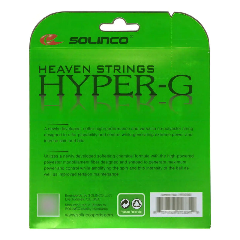 Cuerda Solinco Hyper-g Soft, 1,30 Mm, 12 Metros Verde