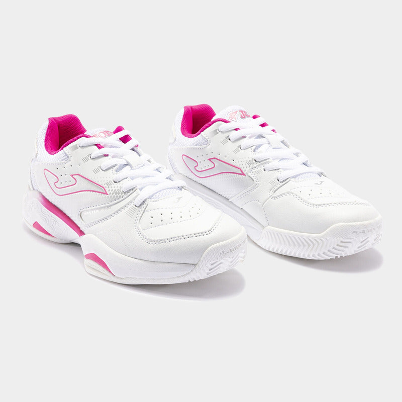 Zapatilla Joma Master 1000 Jr, Blanca-fucsia