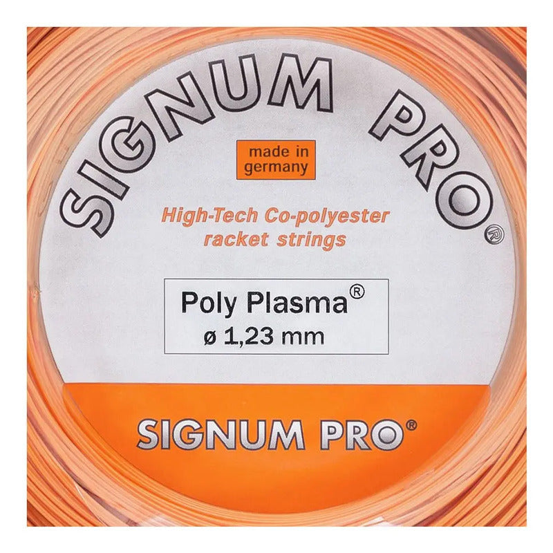 Cuerda De Raqueta De Tenis Poly Plasma Signum Pro De 1,23 Mm, 200 M Naranja