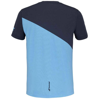 Polera Babolat Drive Crew Neck Tee Azul Marino-Celeste