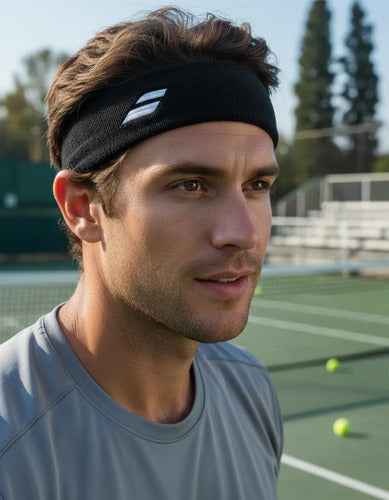 Cintillo Babolat Logo Headband Negro Logo Blanco Única