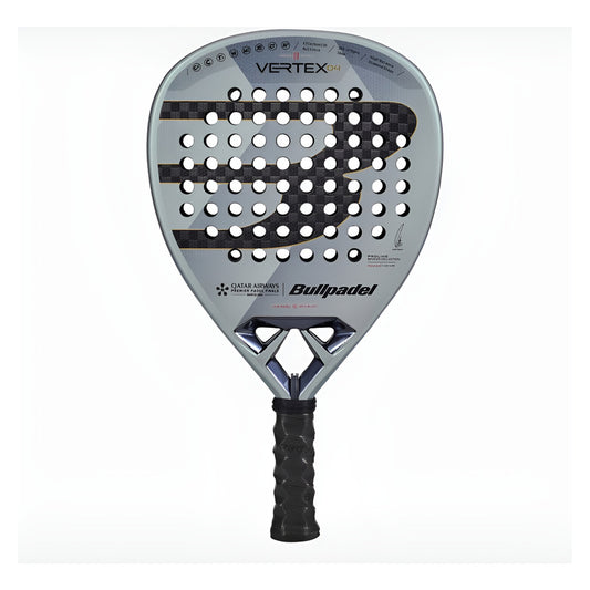 Pala De Pádel Juan Tello Bullpadel Vertex 04 2025 12k, Color Gris