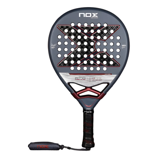 Pala De Padel Nox At10 Genius 12k Agustin Tapia Gris Oscuro