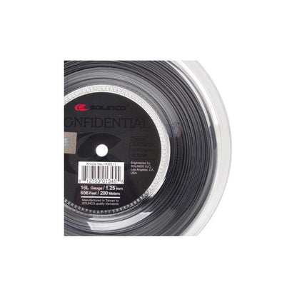 Rollo De Cuerda Solinco Confidential 1.25 - 200m Color Negro Espesor 1.25 Mm 125 Cm Plomo