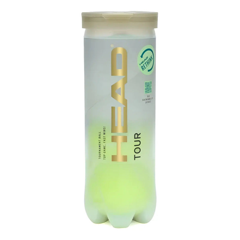 Pelota De Tenis Head Tour Tube Con 03 Pelotas Amarilla