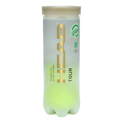 Pelota De Tenis Head Tour Tube Con 03 Pelotas Amarilla