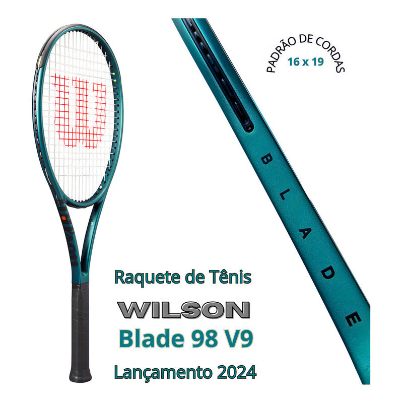 Raqueta Wilson Blade 98 V9 16x19 305 G Color Esmeralda Talla L2