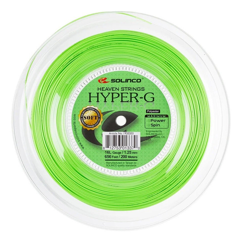 Set Individual De Cuerda Tenis Solinco Hyper G Soft 1.25 Mm