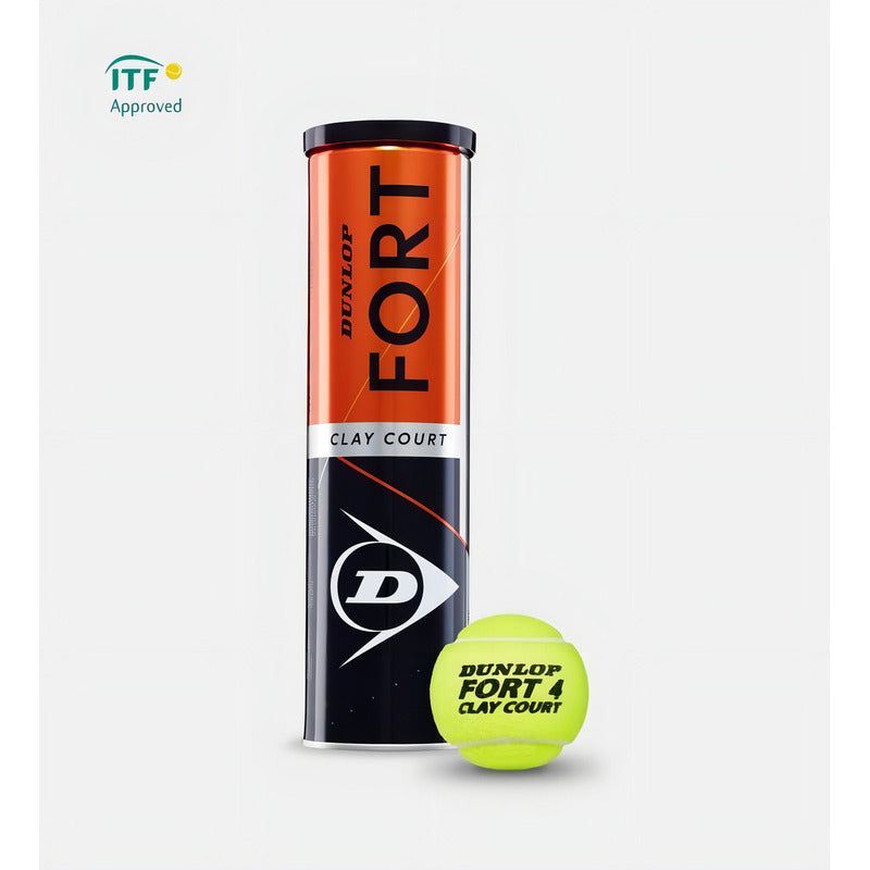 Tarro Pelotas Tenis Dunlop Fort Clay X4