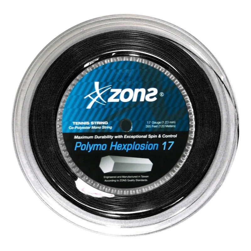 Rollo Cuerda Zons Polymo Hexplosion 1.23mm 120m Negra
