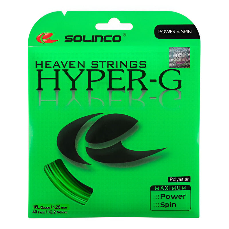 Cuerda De Raqueta De 12.2m Solincohyper-g Calibre 1.30 Mm Verde
