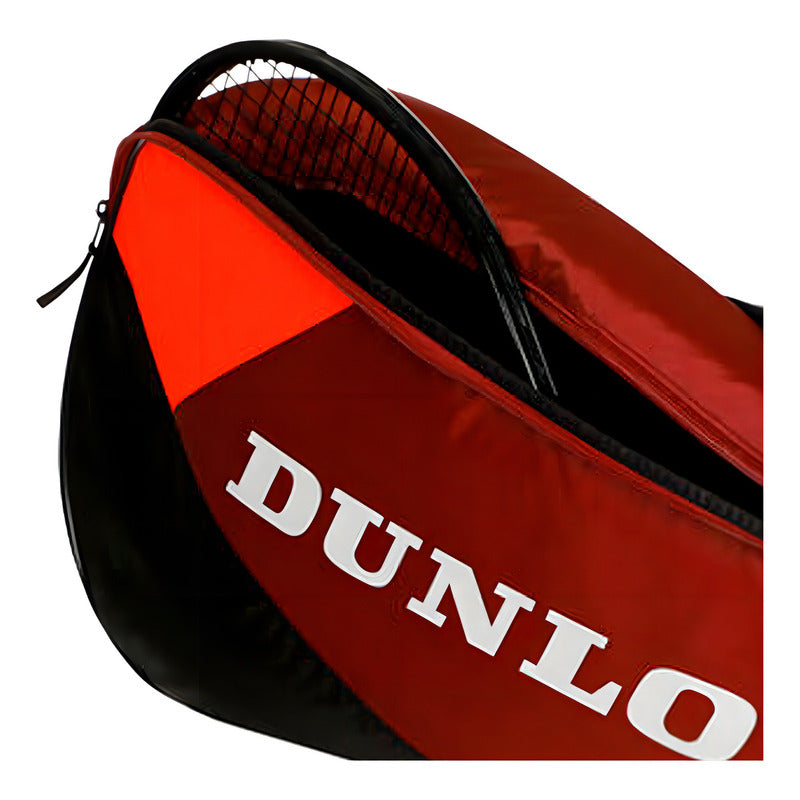 Raquetero Dunlop Cx Club Para 3 Raquetas Color Bordó