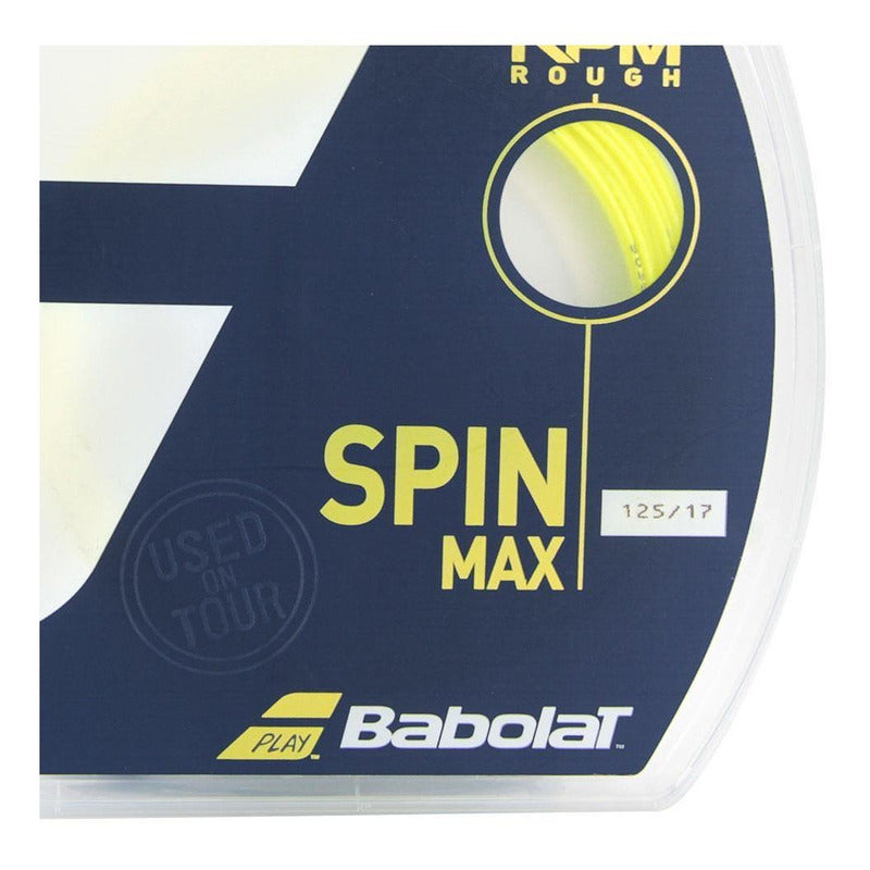 Cuerda Babolat Rpm Rough 17 L 1.25 Mm Amarilla - 12 Metros