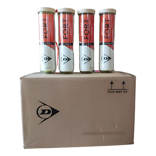Caja De Pelotas 18 Tarros Dunlop Fort Clay
