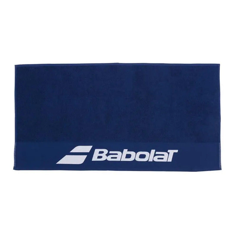 Toalla Babolat Logo Azul Marino Y Blanco