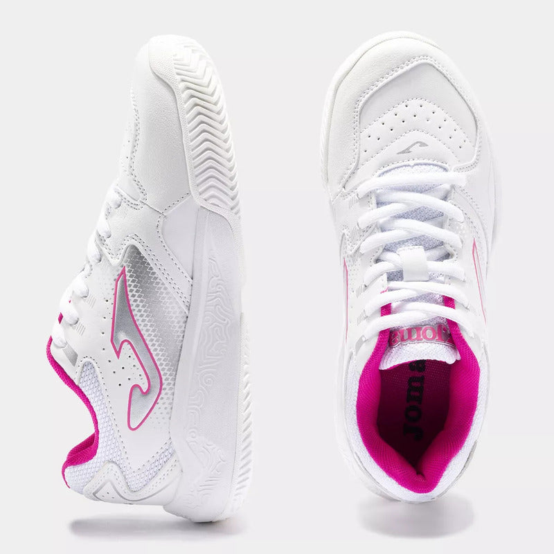 Zapatilla Joma Master 1000 Jr, Blanca-fucsia