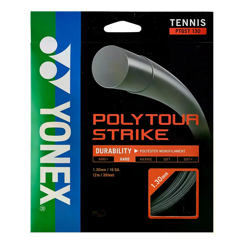 Set Cuerda Tenis Poly Tour Strike 1.30 Gris 1.3 Mm