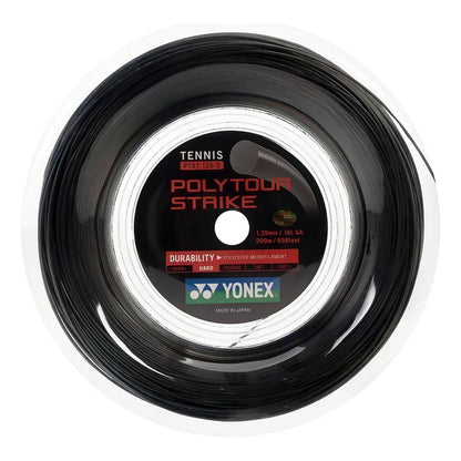 Rollo De Cuerdas Yonex Polytour Strike 1.25 200m 1 Mm Negro