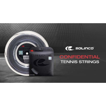 Set Individ. Cuerda Raqueta Tenis Solinco Confidential 1,30 Negro