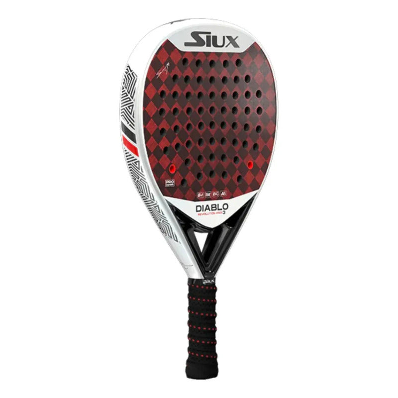 Pala De Pádel Siux Diablo Revolution Sanyo Pro 3 Color Rojo/blanco