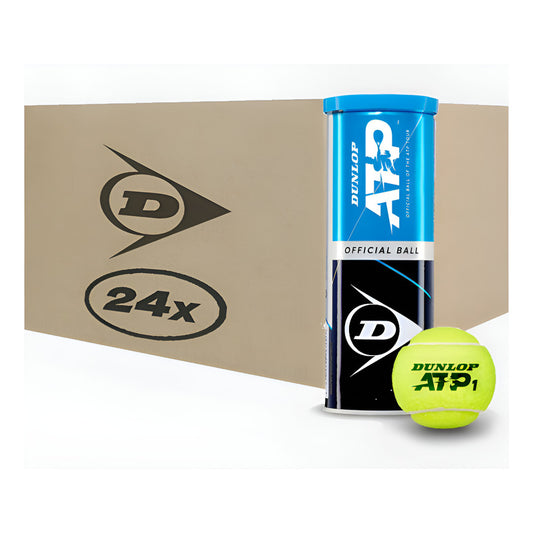 Caja De 24 Tarros De Pelotas De Tenis (x3) Dunlop Atp