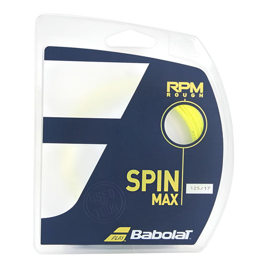 Cuerda Babolat Rpm Rough 17 L 1.25 Mm Amarilla - 12 Metros