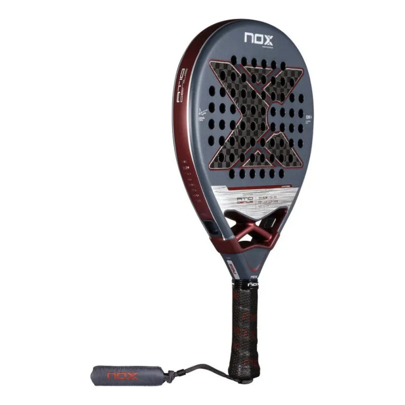 Pala De Padel Nox At10 Genius 12k Agustin Tapia Gris Oscuro