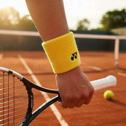 Muñequera Corta Yonex Ac493 Amarilla 1 Unidad