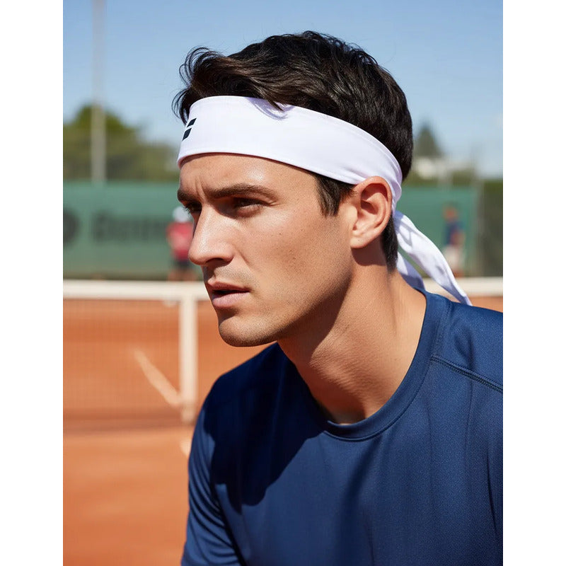 Cintillo Babolat Tie Headband Blanco