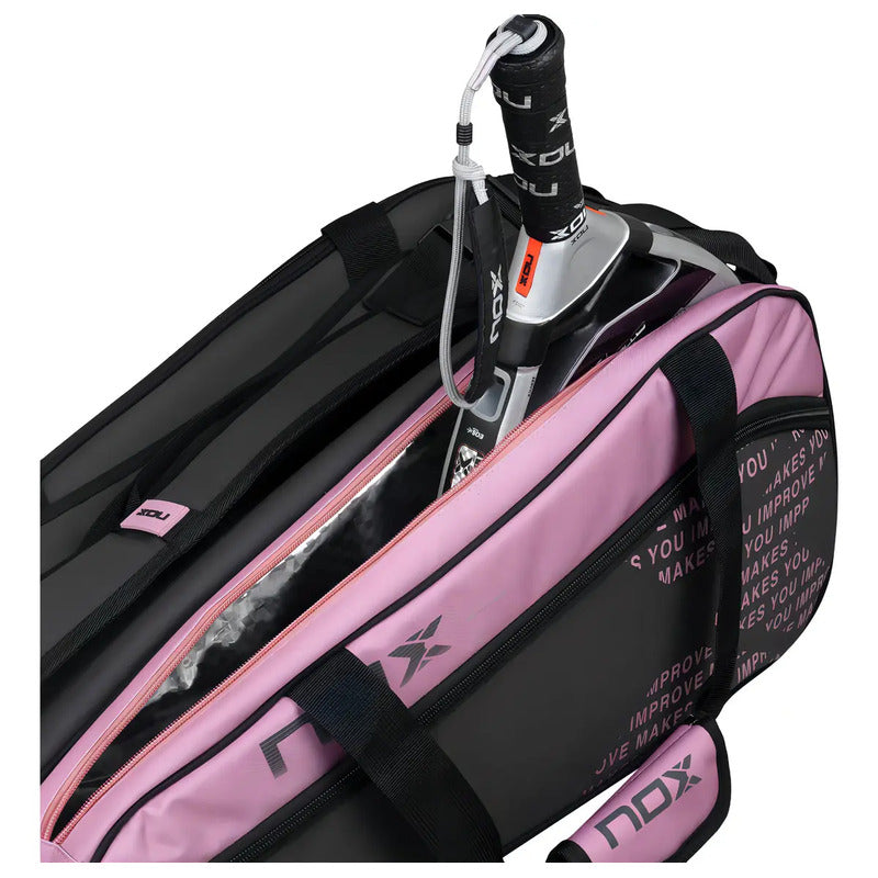 Paletero Mochila De Padel Nox Street Series Grey/pink 2024 Color Negro