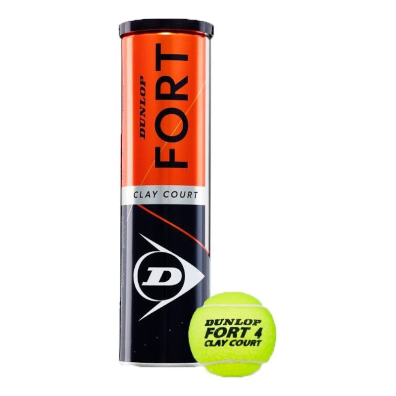 Tarro Pelotas Tenis Dunlop Fort Clay X4