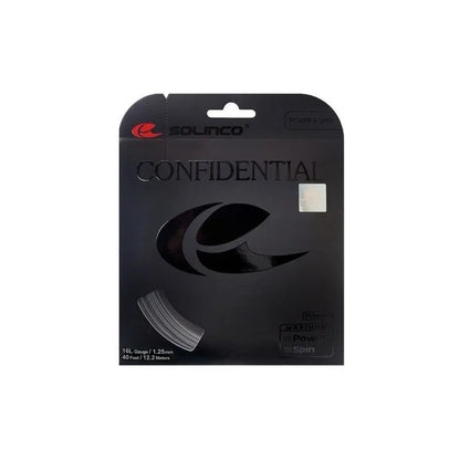 Set Individ. Cuerda Raqueta Tenis Solinco Confidential 1,30 Negro
